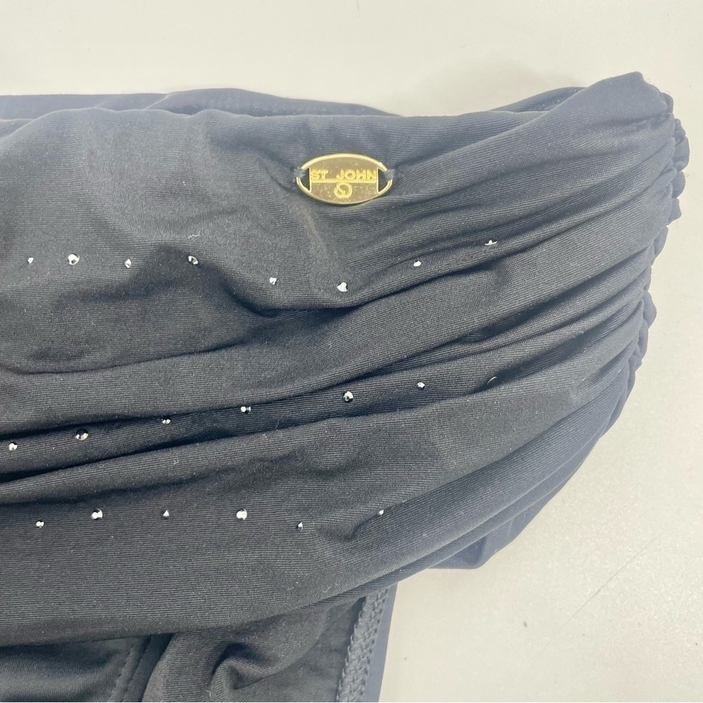 St John swim retro pant black rhinestone foldover bikini bottom style‎ 242175 - Picture 2 of 10